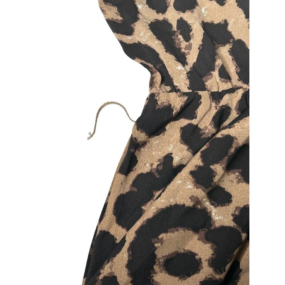 Shein Curve Dress Size 3XL Animal Print Short Sleeve Ruffle V-Neck Faux Wrap - Picture 11 of 15